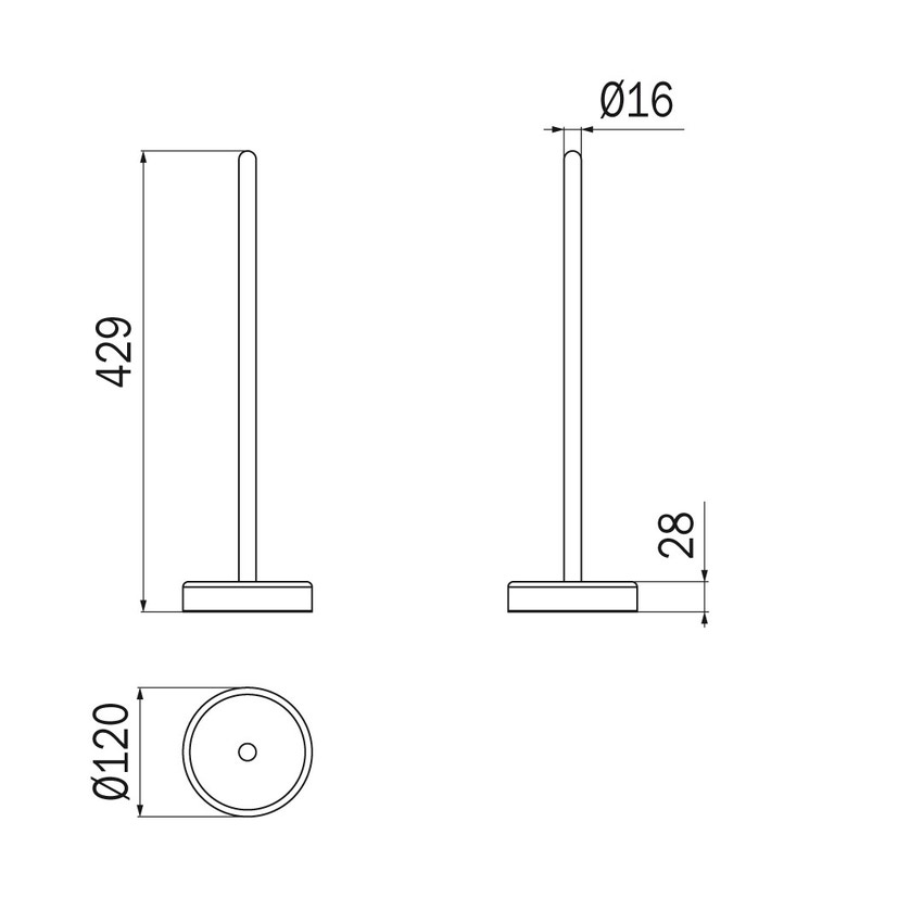 Immagine di Inda COLORELLA portarotolo da terra per 4 rotoli, finitura cromo AV4284CR