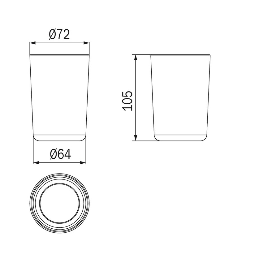 Immagine di Inda COLORELLA bicchiere in PMMA, finitura trasparente R01100