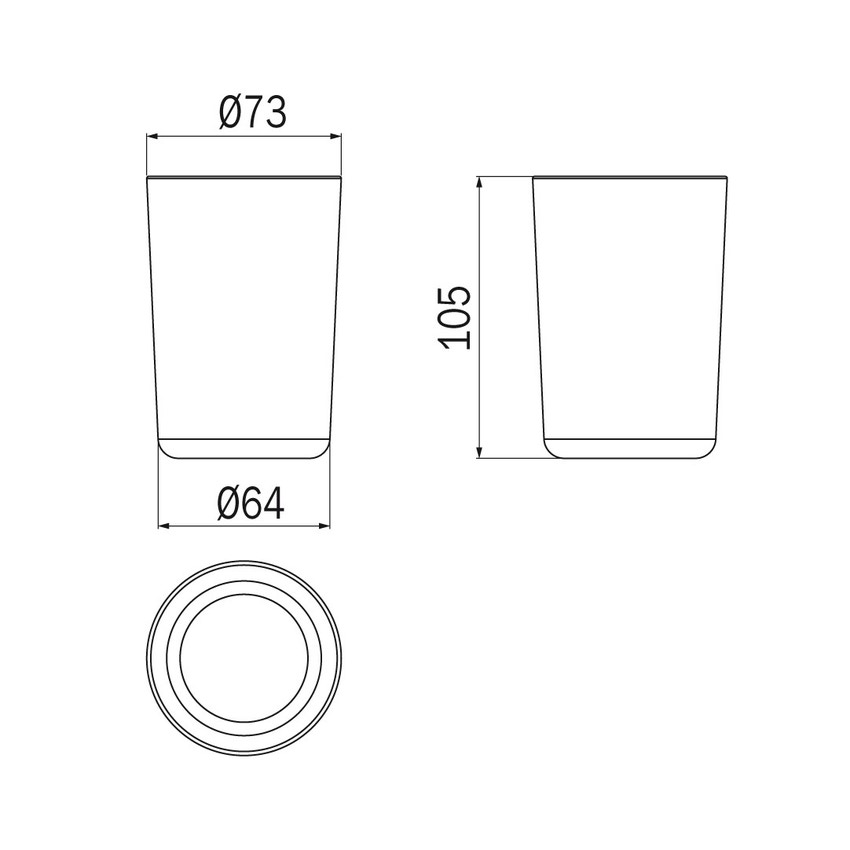 Immagine di Inda COLORELLA bicchiere in vetro extrachiaro, finitura trasparente R03600