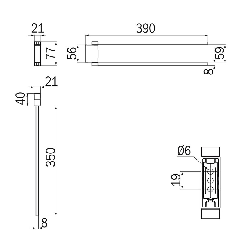 Immagine di Inda DIVO portasalviette doppio a snodo, finitura cromo A15150CR