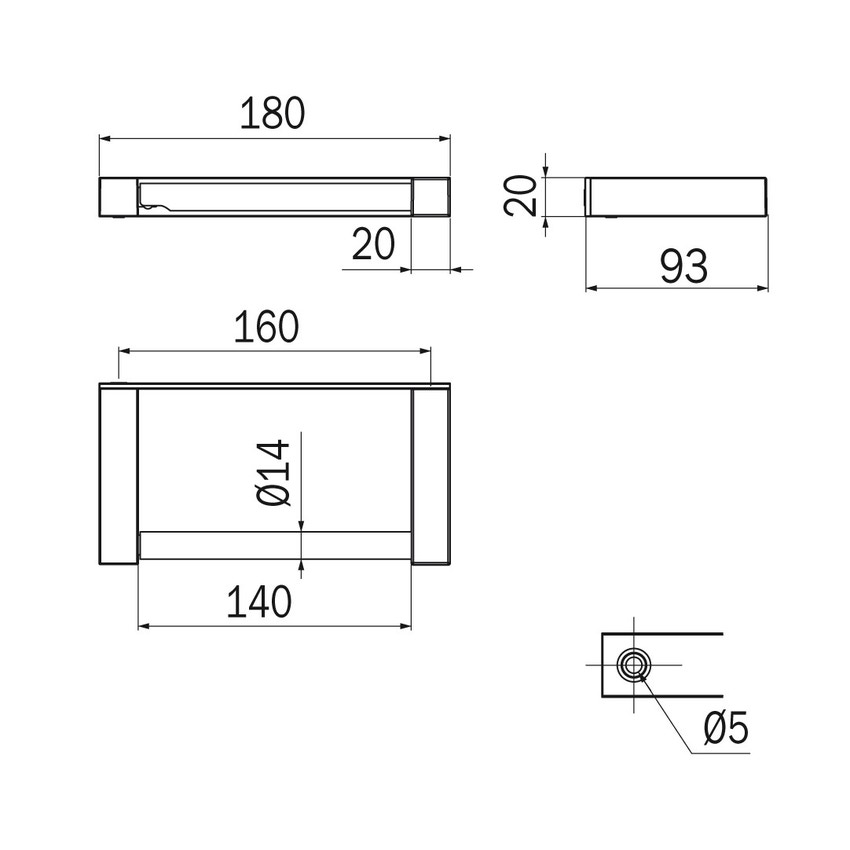 Immagine di Inda DIVO portarotolo, finitura cromo A1525BCR