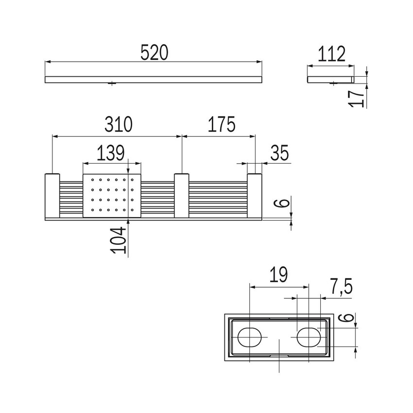 Immagine di Inda DIVO cestino con ripiano asportabile, finitura cromo A15510CR
