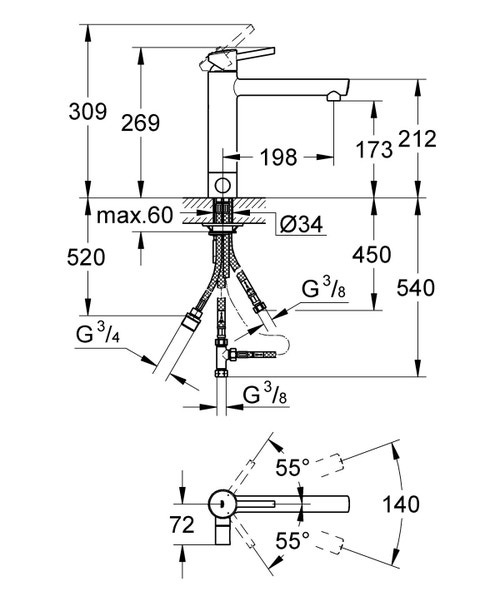 Miscelatore monocomando per lavello