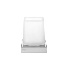 Immagine di Inda DIVO portabicchiere da appoggio finitura cromo, con bicchiere in vetro extrachiaro finitura trasparente A2010ZCR03