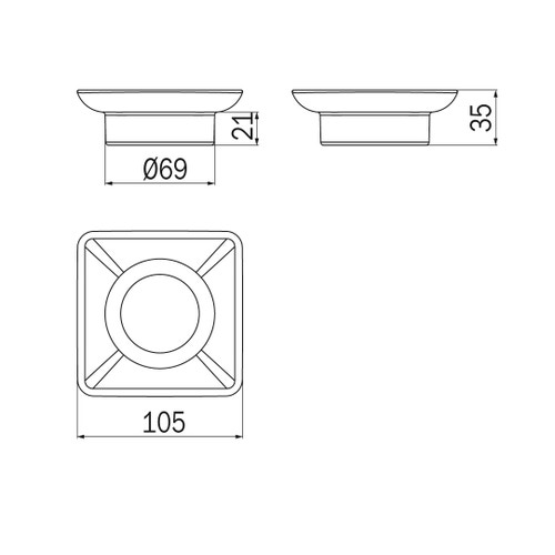 Immagine di Inda DIVO bacinella in vetro extrachiaro, finitura trasparente R1511B001