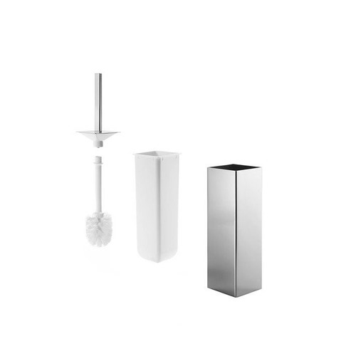 Immagine di Inda MY WAY portascopino da parete o terra, finitura cromo AV114ACR