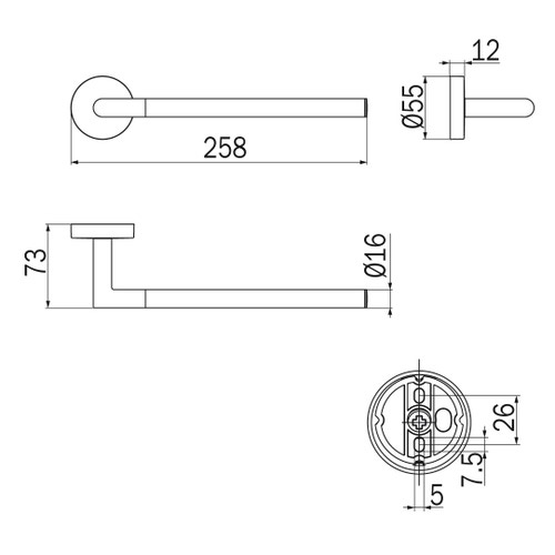 Immagine di Inda FORUM portasalviette, finitura cromo A3618ACR