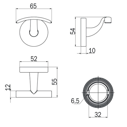 Immagine di Inda GEALUNA appendiabiti, finitura inox spazzolato A1020CNS