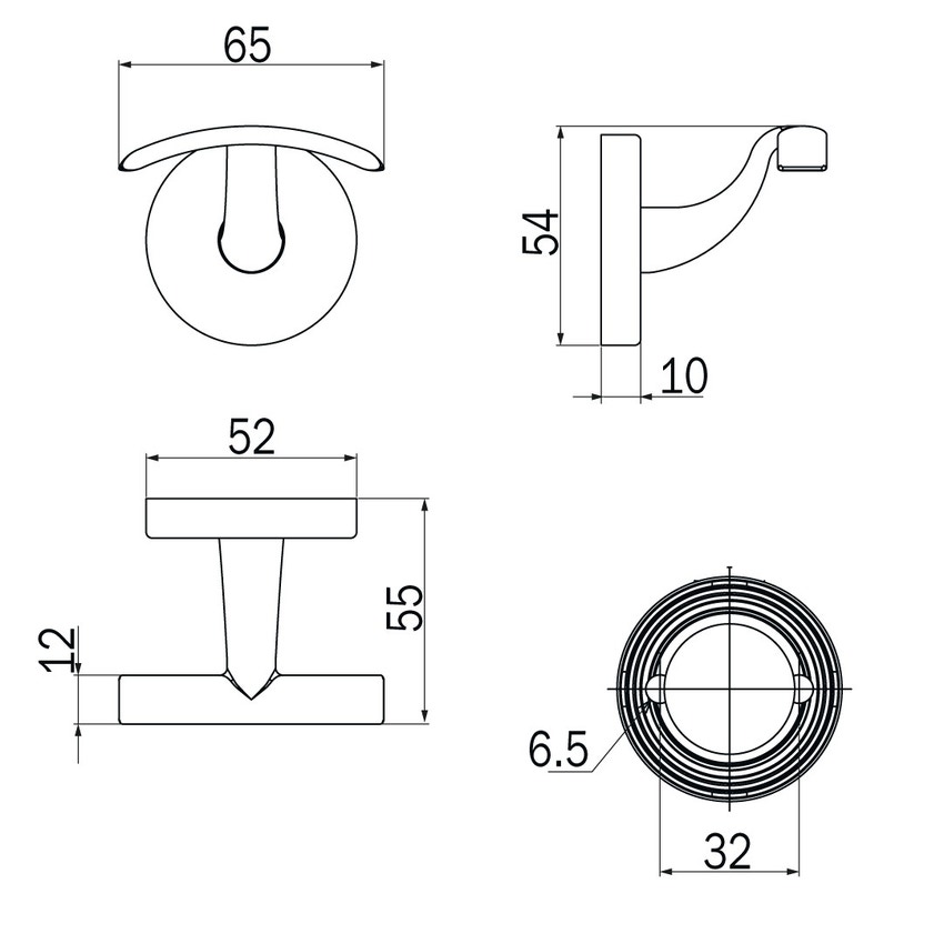 Immagine di Inda GEALUNA appendiabiti, finitura inox spazzolato A1020CNS