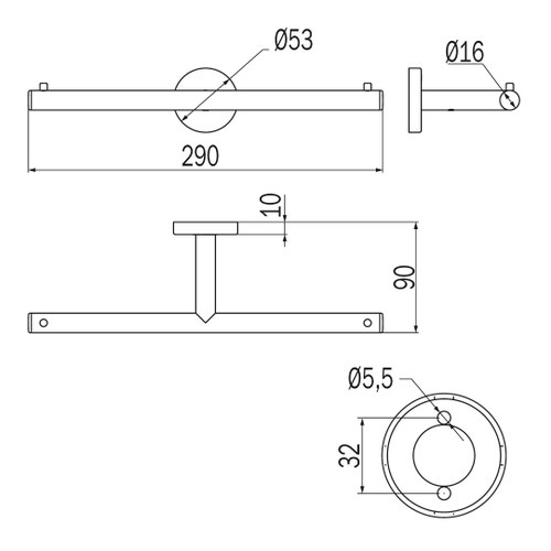 Immagine di Inda GEALUNA portarotolo doppio, finitura cromo A1025CCR