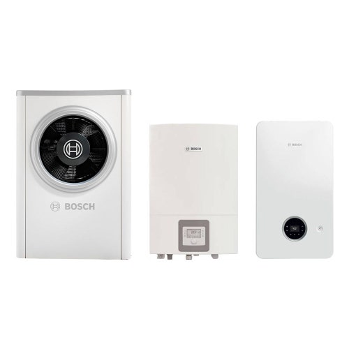 Immagine di Bosch Hybrid Optimum Sistema ibrido composto da pompa di calore con unità interna Compress 7000i AW 13s - B e caldaia a condensazione compatta SOLO riscaldamento GC2300W 24 P per riscaldamento e raffrescamento 7735210083