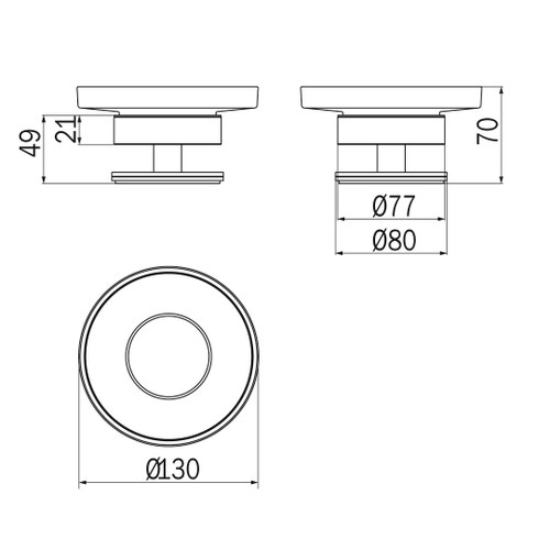 Immagine di Inda TOUCH portasapone da appoggio con bacinella in vetro satinato, finitura cromo A4611ZCR21