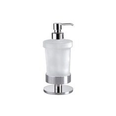Immagine di Inda TOUCH spandisapone da appoggio con contenitore in vetro satinato, erogatore in ottone, finitura cromo A4667ZCR21