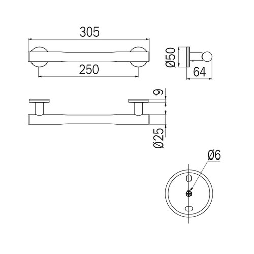 Immagine di Inda TOUCH maniglione, finitura cromo A4690MCR