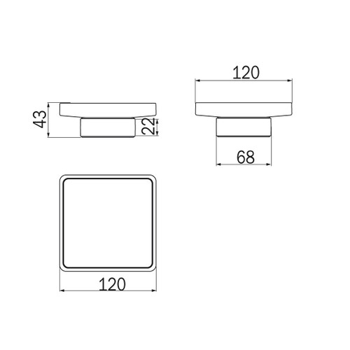 Immagine di Inda LEA portasapone da appoggio con bacinella in vetro satinato, finitura cromo A1811ZCR21