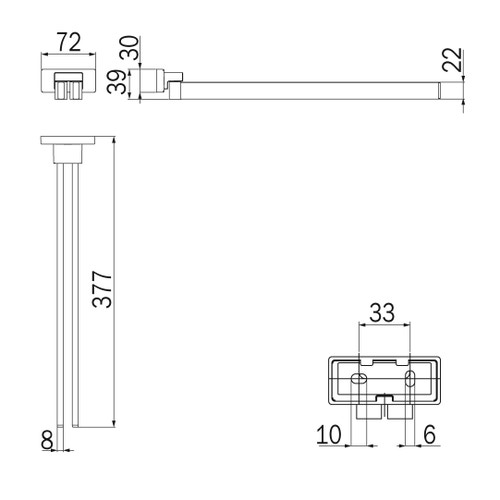 Immagine di Inda LEA portasalviette doppio a snodo, finitura cromo A1815ACR