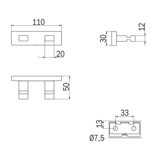 Immagine di Inda LEA appendiabiti doppio, finitura cromo A1820BCR