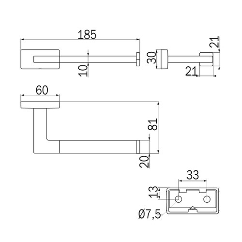 Immagine di Inda LEA portarotolo destro, finitura cromo A1825ACR