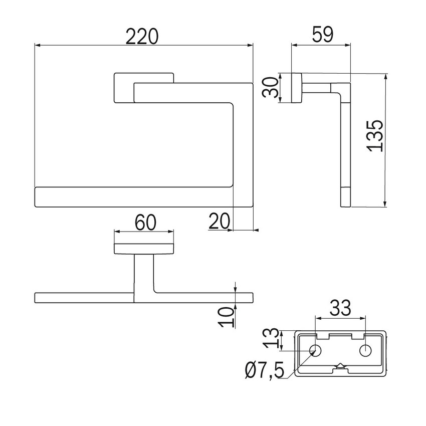 Immagine di Inda LEA portasalviette ad anello, finitura cromo A18160CR