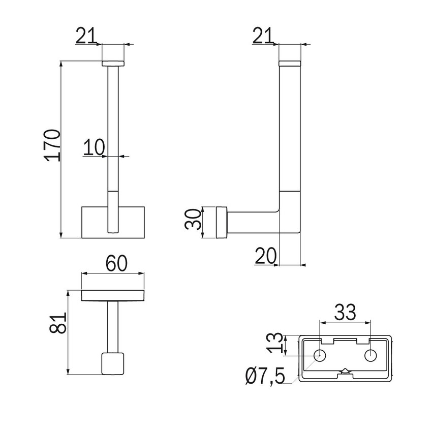 Immagine di Inda LEA portarotolo di scorta, finitura cromo A18280CR