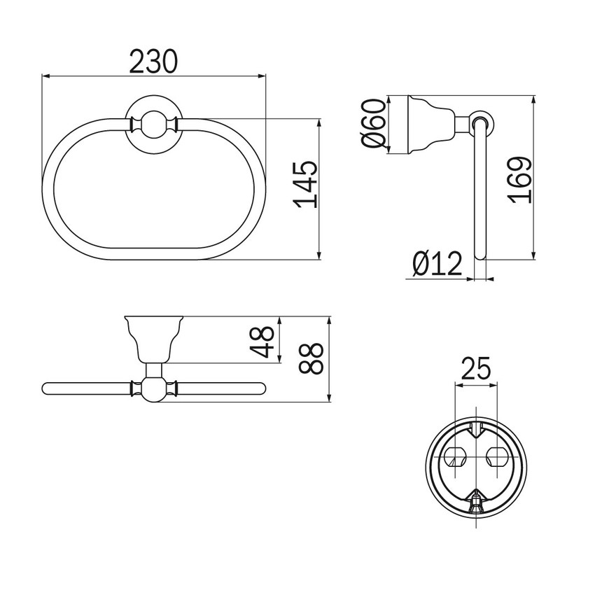 Immagine di Inda RAFFAELLA portasalviette ad anello, finitura cromo A32160CR