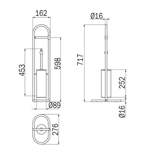 Immagine di Inda RAFFAELLA piantana con portarotolo e portascopino, finitura cromo A32240CR