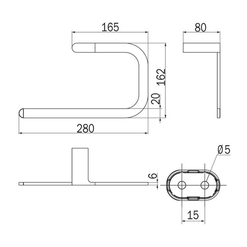 Immagine di Inda MITO portasalviette ad anello, finitura cromo A20160CR
