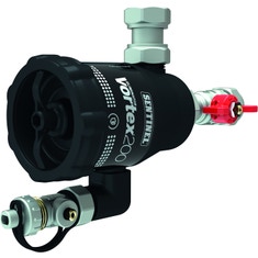 Immagine di Sentinel ELIMINATOR VORTEX 200 Filtro defangatore ultracompatto 200 ml raccordo 3/4" M (sottocaldaia) ELIMV200-90D3\4M-EXP
