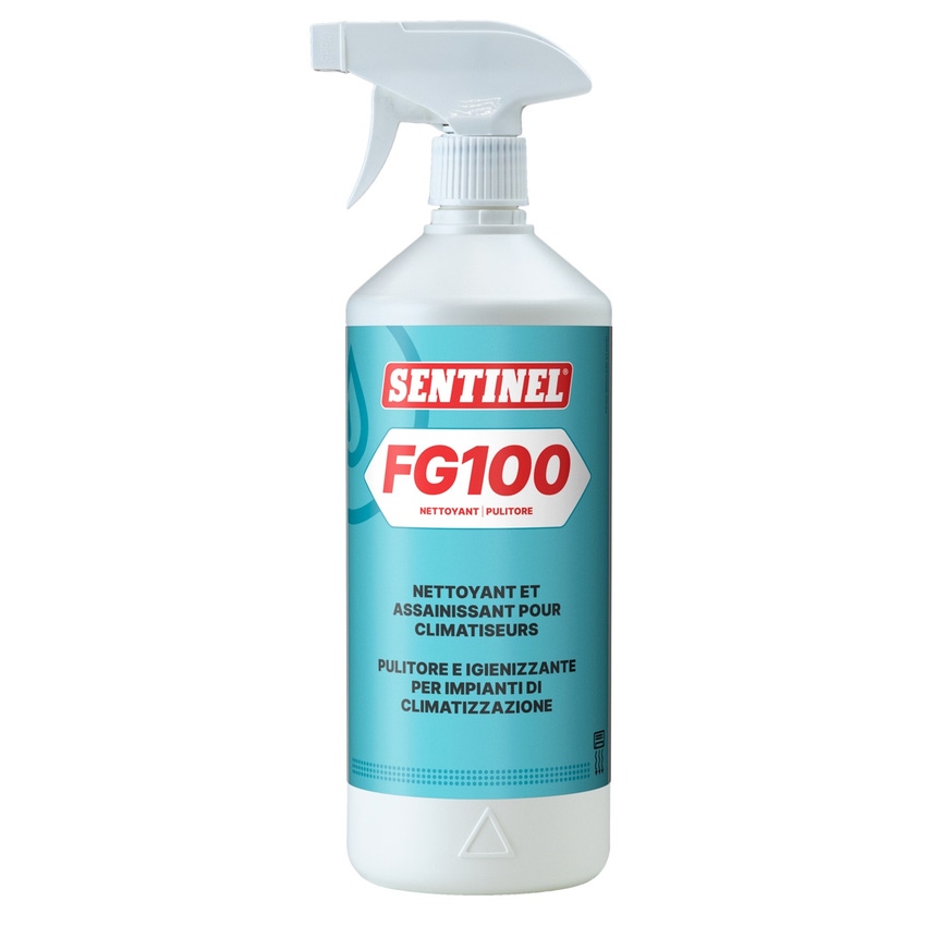 Immagine di Sentinel FG100 Pulitore e igienizzante per impianti di climatizzazione, bottiglia spray da 900 ml FG100L-12X900ML-EXP