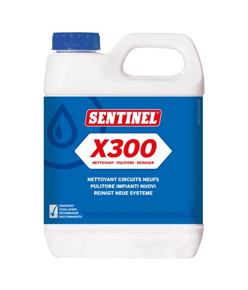 Immagine di Sentinel X300 Pulitore impianti nuovi è formulato specificamente per pulire gli impianti di riscaldamento nuovi, 1 litro X300L-12X1L-EXP