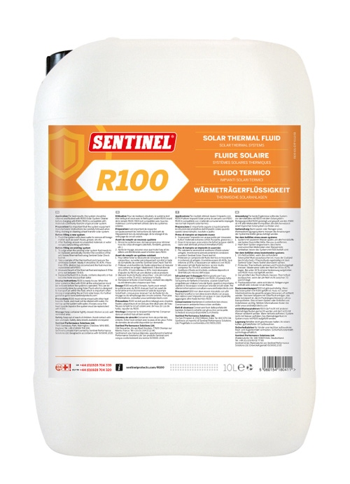 Immagine di Sentinel R100 Fluido termico per impianti solari pronto per l’uso, 10 litri R100-10L-DRUM