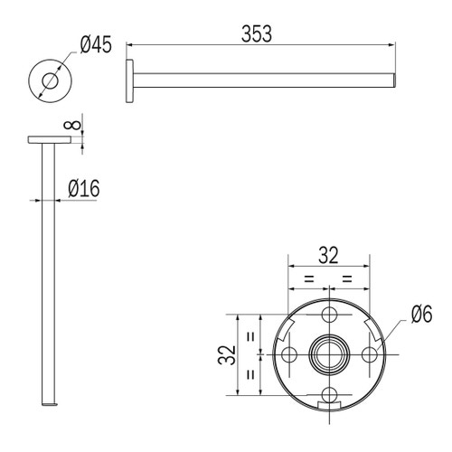 Immagine di Inda ONE portasalviette, finitura nickel spazzolato A2415AAC