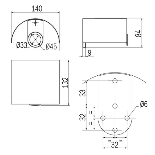 Immagine di Inda ONE portarotolo con coperchio, finitura cromo A24260CR