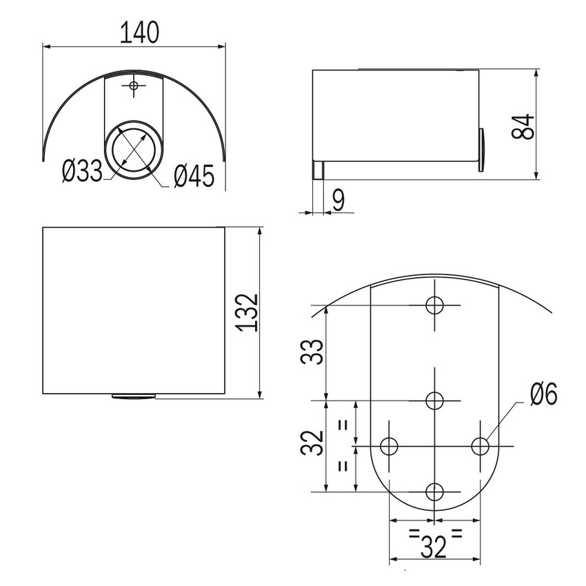 Immagine di Inda ONE portarotolo con coperchio, finitura cromo A24260CR