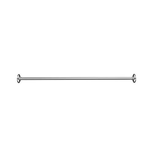Immagine di Inda HOTELLERIE tubo per doccia in ottone L.100cm, con due attacchi a parete, diametro 2 cm, finitura cromo A0148ECR