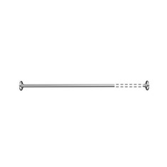 Immagine di Inda HOTELLERIE tubo per doccia in alluminio, estensibile (85-135 cm), diametro 2 cm, finitura alluminio lucido A0146BAP