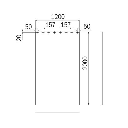 Immagine di Inda HOTELLERIE tenda in poliestere impermeabilizzato con 8 ganci, tinta unita A02591QD