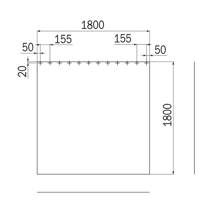 Immagine di Inda HOTELLERIE tenda in poliestere impermeabilizzato, ignifuga e senza ganci, tinta unita A0263AQA