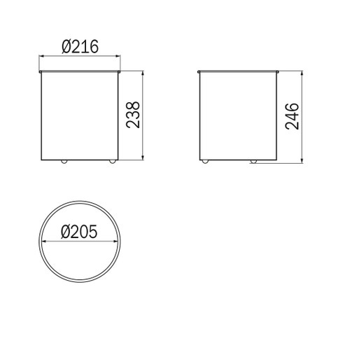 Immagine di Inda HOTELLERIE gettacarta con base antiscivolo, finitura inox A0401CAL