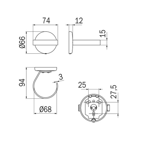 Immagine di Inda HOTELLERIE porta bicchiere, finitura cromo A0410N