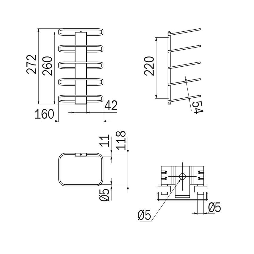 Immagine di Inda HOTELLERIE portasalviette a ripiani, finitura cromo A0467NCR