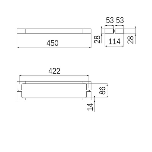 Immagine di Inda HOTELLERIE porta salviette doppio per anta in vetro, finitura cromo A3395JCR