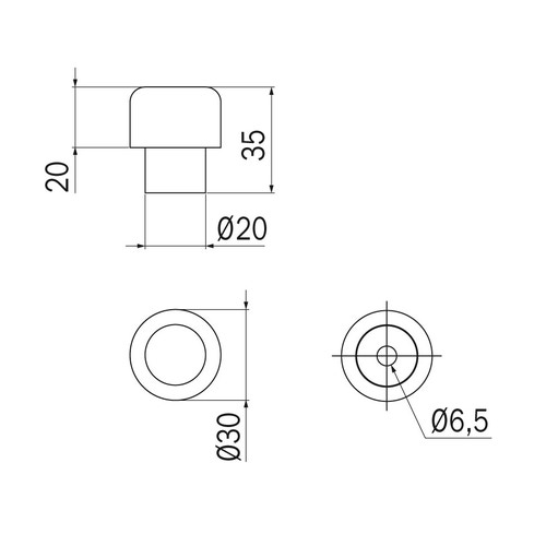 Immagine di Inda HOTELLERIE fermaporta a pavimento, finitura cromo A04560CR007
