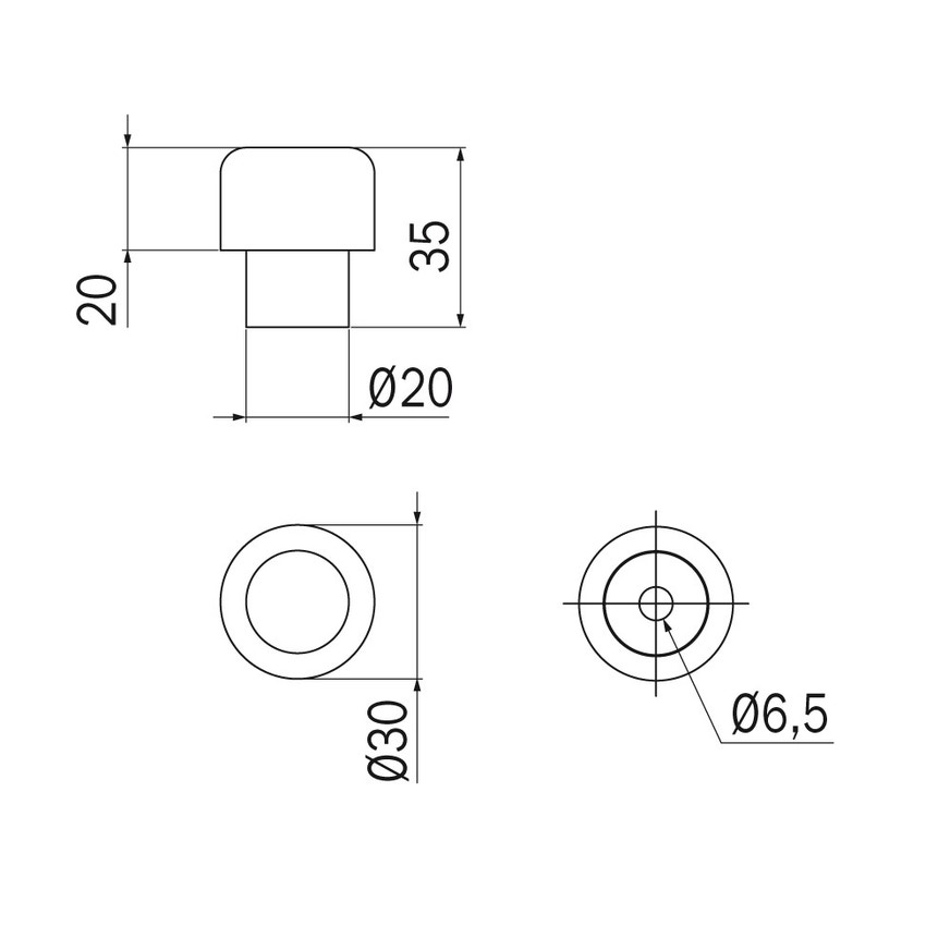 Immagine di Inda HOTELLERIE fermaporta a pavimento, finitura cromo A04560CR007