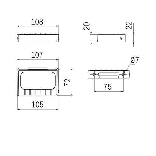 Immagine di Inda HOTELLERIE portacenere a parete, con bacinella in vetro extrachiaro, finitura cromo A05300CR03