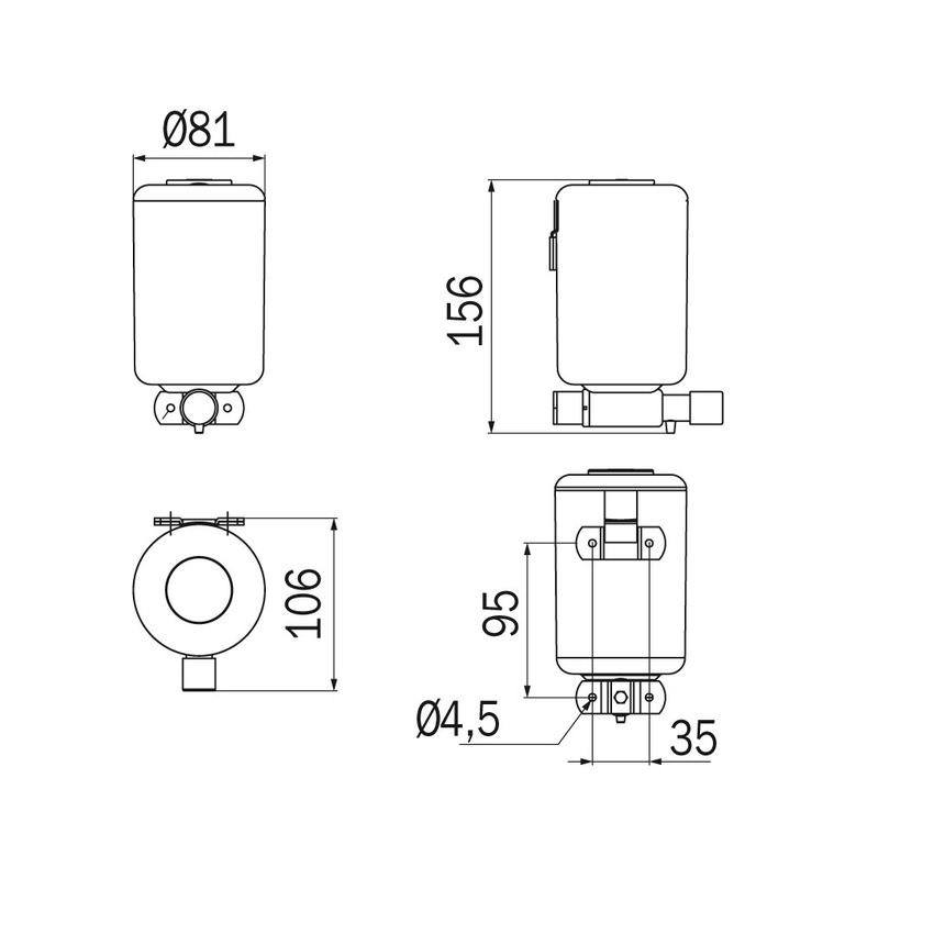 Immagine di Inda HOTELLERIE spandisapone a parete, diametro 8 cm, finitura cromo A05670CR