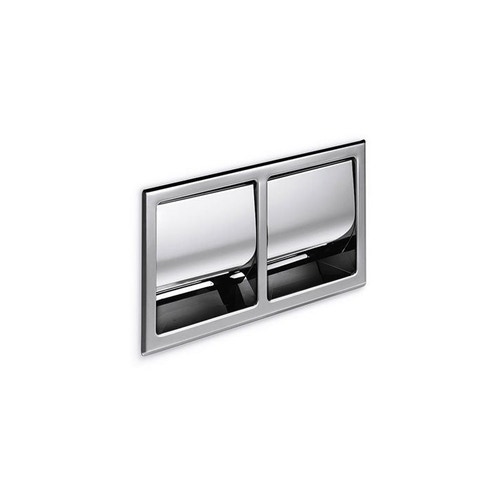 Immagine di Inda HOTELLERIE portarotolo doppio da incasso con coperchio, finitura inox A8029DAL