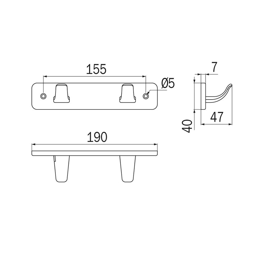 Immagine di Inda HOTELLERIE appendiabito doppio, finitura cromo A12252CR003