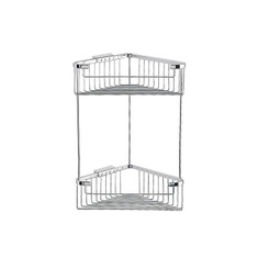 Immagine di Inda Cestino angolare doppio H.39 cm, finitura cromo AV032ACR