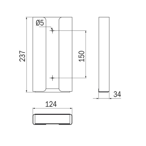 Immagine di Inda HOTELLERIE distributore di sacchetti igenici in acciaio, finitura inox AV0420AL